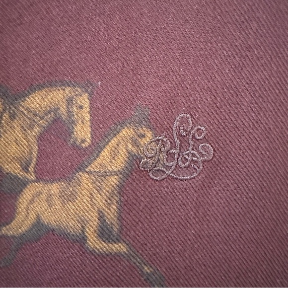 Vintage Lauren Ralph Lauren Horse Print Equestrian Button Down Shirt Size SP - Picture 8 of 9